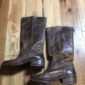 Frye Campus- Dark Brown Oiled Leather boots